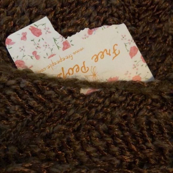 Free People Brown Chevron Sweater Knit Tank Top size XS - Picture 14 of 16